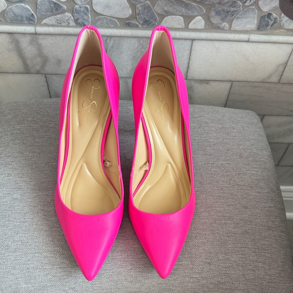 Jessica Simpson HOT Pink High Heels 🩷 - Picture 3 of 8